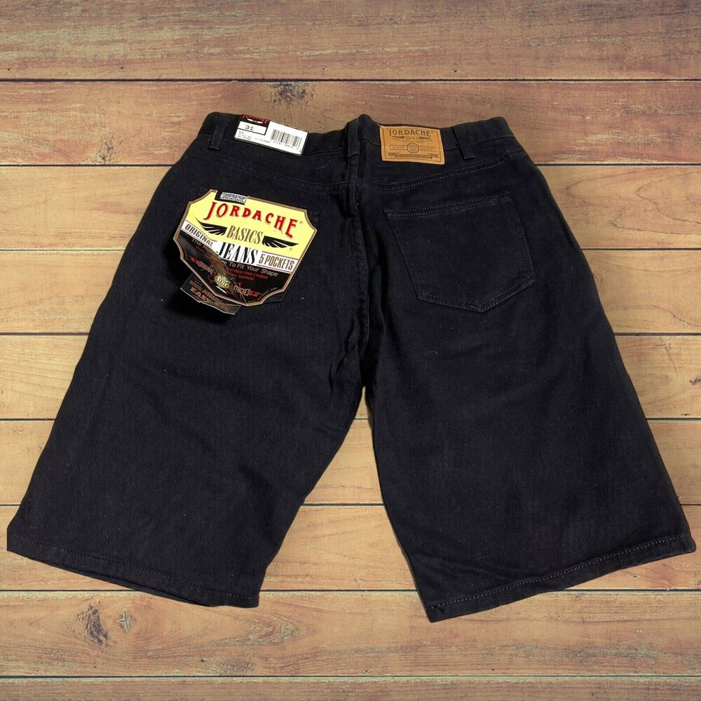 Vintage Jordache Shorts Y2K Mens Size 38 Black 10” Inseam NWT Deadstock